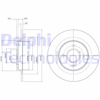 Stabdžių diskas DELPHI BG3743