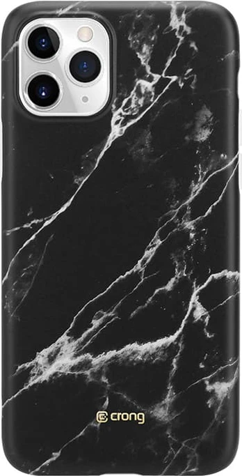 „Crong Crong Marble Case“ apsauginis dėklas, skirtas „iPhone 11 Pro“ (juodas)