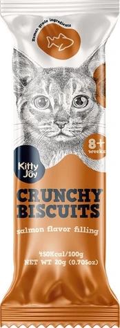 Skanėstas katėms Kitty Joy Crunchy Biscuits, lašiša, 0.02 kg
