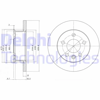 Stabdžių diskas DELPHI BG2716