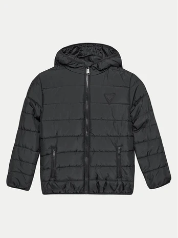 Guess Pūkinė striukė H4BJ10 WCFM0 Juoda Regular Fit