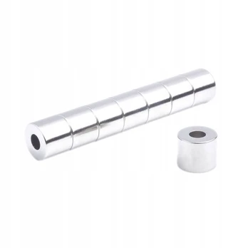 Neodiminis žiedinis magnetas Mp 12x5x10 N38, 1 vnt.