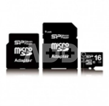 SILICON POWER 8GB, MICRO SDHC, CLASS 10 WITH SD ADAPTER