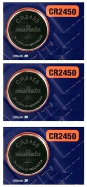 Murata elementai CR2450, LITHIUM 3V, 3 vnt