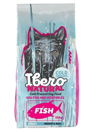 Ibero Natural Cold‑Pressed Medium/Large Breed su žuvimi 12 kg