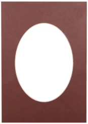 Passepartout 15x21, dark brown oval kaina