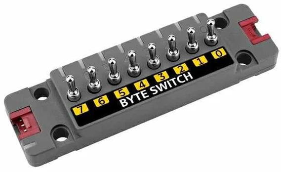 ByteSwitch – 8 jungikliai + 9 WS2812C RGB diodai – STM32G031 – Bloko išplėtimo modulis – M5Stack U191