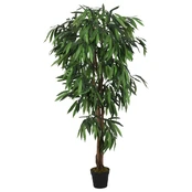 Dirbtinis mango medis, žalios spalvos, 180 cm, 900 lapų kaina