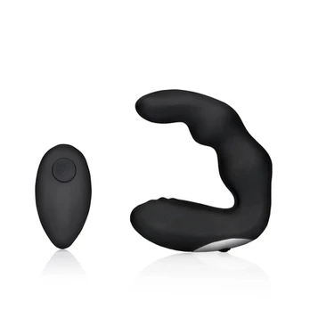 Ouch By Shots OUCH! Bent Vibrating Prostate Device Remote Controlled Juodas 10 Modes