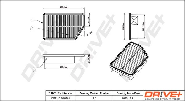 Oro filtras Dr!ve+ DP1110.10.0181