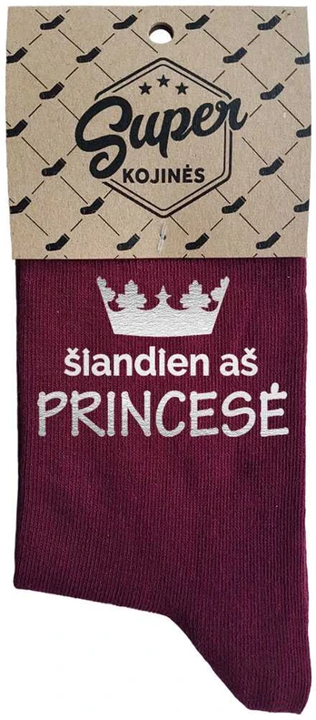 Moteriškos kojinės „Šiandien aš princesė“