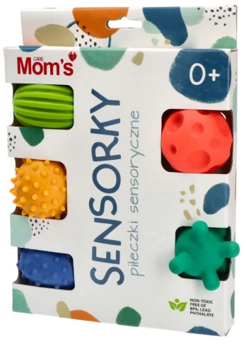 Sensory balls box 5 pcs. pastel