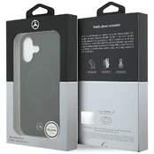Dėklas Mercedes Plain Smooth Leather MagSafe do iPhone 17 juoda kaina