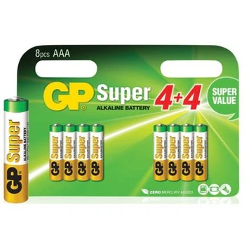 GP Battery G. P. Super Alkaline AAA U4+4
