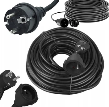 Prailginimo laidas , 30 m, juodas
