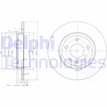 Stabdžių diskas DELPHI BG3996