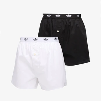 Bokserki adidas Woven Boxer 2-Pack Black/ White - Dydis L (4AR007-011 Šortai)