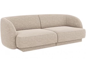 Sofa Micadoni Home Miley, smėlio, 184 x 85 cm x 74 cm