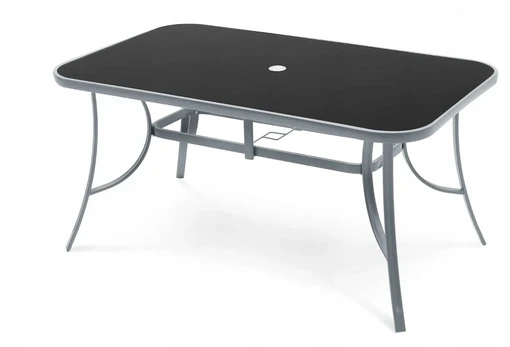 Stiklinis balkono sodo stalas 90x150x73 cm