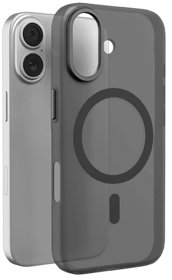 Dėklas Puro Lightfeel case for iPhone 17 compatible with MagSafe - transparent and juodas