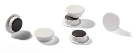 Durable magnetai balti Ø37mm, 20vnt.