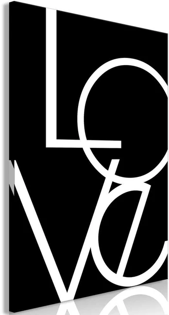 Artgeist Paveikslas - Juodas and Baltas: Love (1 Part) Vertical
