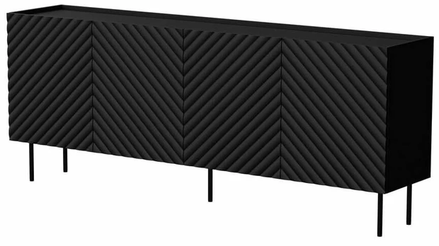 Cama LUCCA 4D komoda, 200x40x80, juoda
