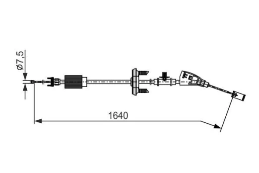 Trosas, stovėjimo stabdys BOSCH 1 987 482 798