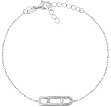 Brilio Silver Modern sidabrinis bracelet with zircons BRC240W