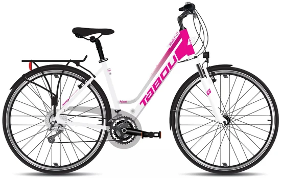 Dviratis „Tabou Kinetic 2 W“ baltos-fuksinės spalvos / 17 colių