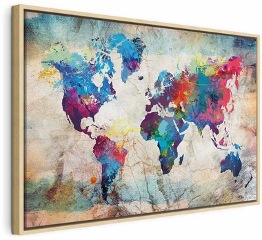 Artgeist Paveikslas - World Map: Colourful Madness