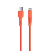 Setty cable USB - USB-C 1,5 m 2,1A KSA-C-1.5210 orange kaina