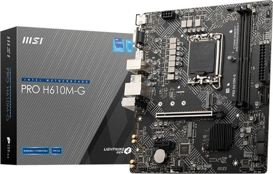 Pagrindinė plokštė MSI Pro H610M-G