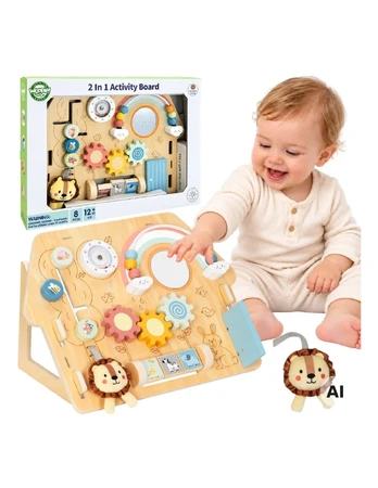 WOOPIE Žalias 2-in-1 House Manipulation Board 8 pcs.