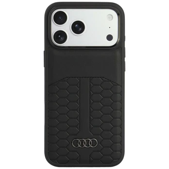 Dėklas Audi Odinis dėklas MagSafe do iPhone 18 Pro Max / 17 Pro Max juoda