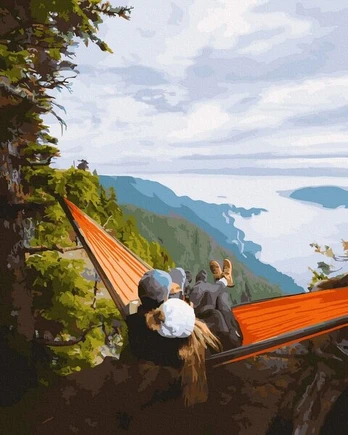 Tapyba pagal skaičius Relaxing in a Hammock, 40x50 cm