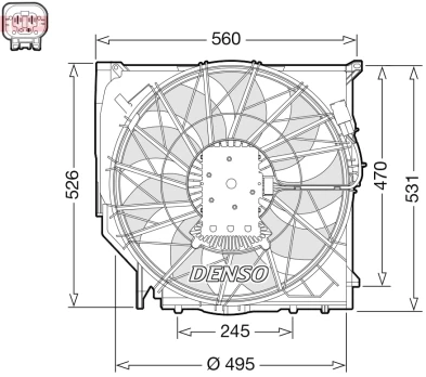 DENSO DER05008 Radiator fan
