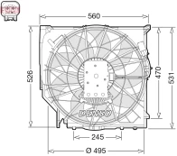 DENSO DER05008 Radiator fan kaina