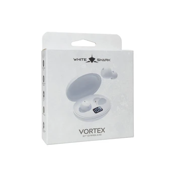 White Shark GEB-TWS-02 Vortex baltos belaidės ausinės
