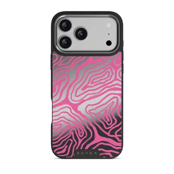 Pink Shores - iPhone 17 Pro Max Case, Elite Mirror (MagSafe) / Gunmetal