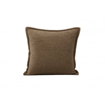 Tuva Cushion Cover Teddy fur - Brown 60x60