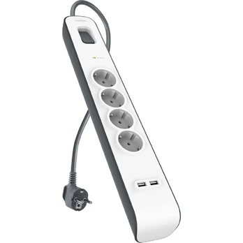 BELKIN SURGE PROTECTION 525J,4X SCHUKO,2X USB-A,2M