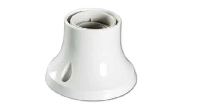 Lempos lizdas ELECTRALINE, E27, prie sienos, baltos spalvos, 71136