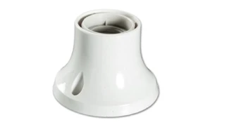 Lempos lizdas ELECTRALINE, E27, prie sienos, baltos spalvos, 71136 kaina