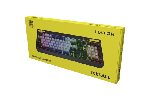 Hator HTK401US Icefall, black (black-white keycaps) ENG