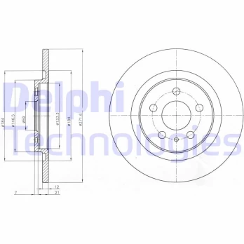 Stabdžių diskas DELPHI BG3741