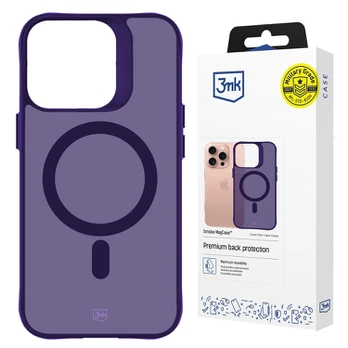 Dėklas 3mk Smoke MagCase for iPhone 16 Pro Max - Violetinė-Translucent