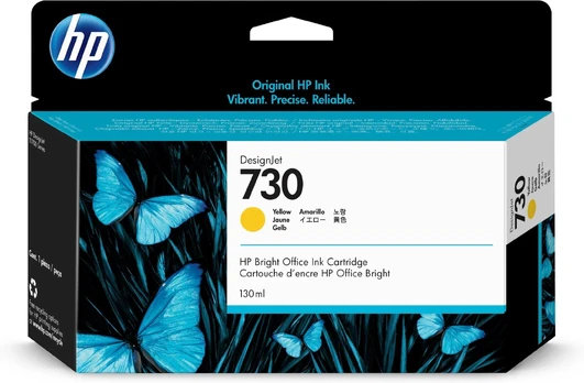 HP 730 130 ml Yellow Ink Cartridge  | P2V64A