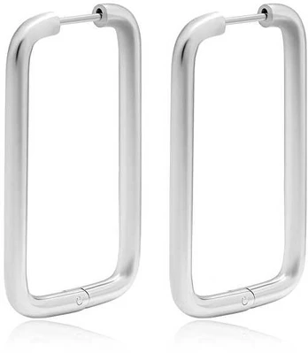 Troli Distinctive rectangular steel earrings VAAXF546S