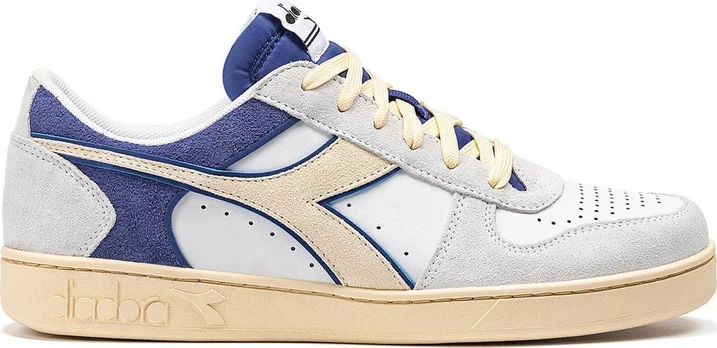 DIADORA Magic Basket Low Suede Leather White/Blue Eyes - 38
